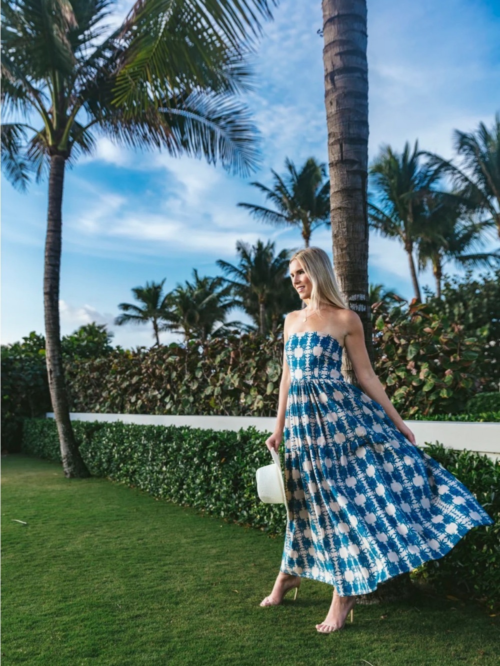 Kahora Palm Beach Barbie Dress Trellis Sky